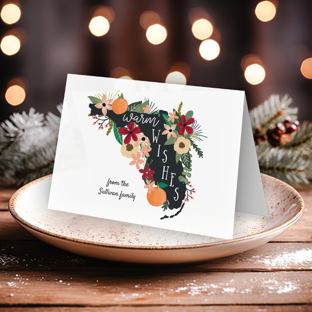 Cartão De Festividades Warm Wishes From Florida (Criador carregado)