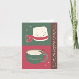 Cartão De Festividades Warm Wishes Hot Chocolate Holiday Card