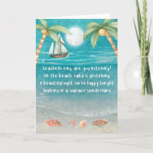 Cartão De Festividades Warmer Wonderland Tropical Beach Christmas