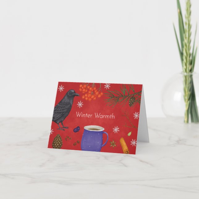 Cartão De Festividades Warmth de inverno, coleção de contos de inverno (Frente)