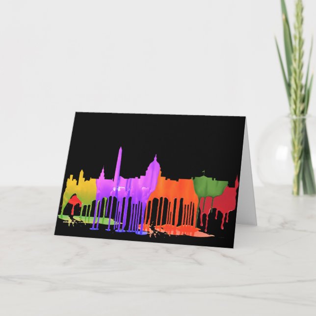 CARTÃO DE FESTIVIDADES WASHINGTON DC PUDLES - (Frente)