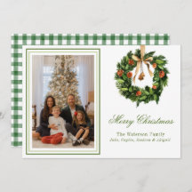 Watercolor Boho OrangeSlice Wreath Foto de Natal