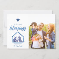 Watercolor Christmas Blessings Natividade Photo