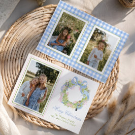 Cartão De Festividades Watercolor Christmas Nutcracker Wreath Photo