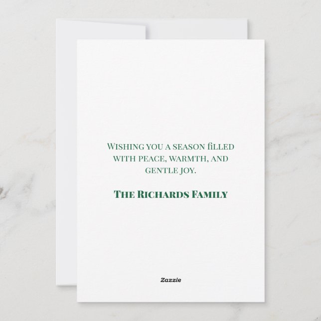 Cartão De Festividades Watercolor Christmas Tree Holiday Card (Verso)