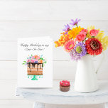 Cartão De Festividades Watercolor Floral Cake Birthday Sister-In-Law<br><div class="desc">Um belo bolo floral de chocolate,  com coloração aquosa de Daphsam. É uma carta adorável para mandar para sua cunhada que está celebrando seu aniversário!</div>