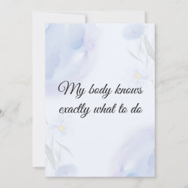 Cartão De Festividades Watercolor Floral Mindful Affirmation Art