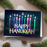 Cartão De Festividades Watercolor Menorah Happy Hanukkah<br><div class="desc">Itens temáticos de feriado projetados por Umua. Impresso e enviado pela Zazzle ou suas afiliadas.</div>