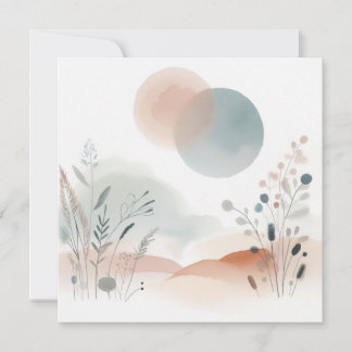 Cartão De Festividades Watercolor Nature 07