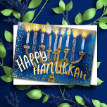 Cartão De Festividades Watercolor Painting Menorah Happy Hanukkah<br><div class="desc">Itens temáticos de feriado projetados por Umua. Impresso e enviado pela Zazzle ou suas afiliadas.</div>
