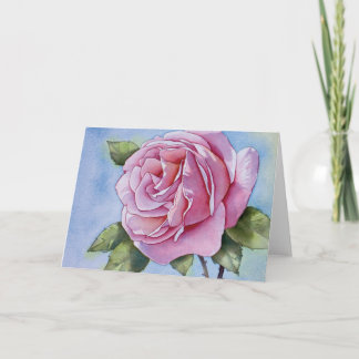 Cartão De Festividades Watercolor rose flower