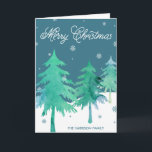 Cartão De Festividades Watercolor Winter Scene Christmas Greeting Cards<br><div class="desc">Watercolor Winter Scene Christmas Greeting Cards by Orabella Prints.</div>