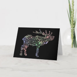 Cartão De Festividades Watercolour Reindeer