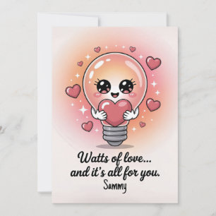 Cartão De Festividades Watts de Amor – eCard de Punição Fofa Editável