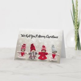 Cartão De Festividades We Knit You A Merry Christmas Card