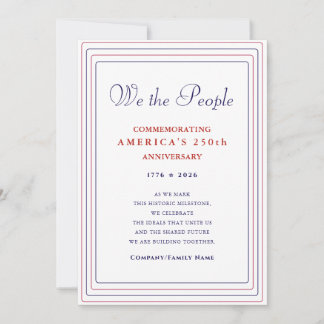 Cartão De Festividades We the People Formal America 250 Semiquincentennia