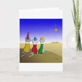Cartão De Festividades We Three Cats - Christmas Blank Card