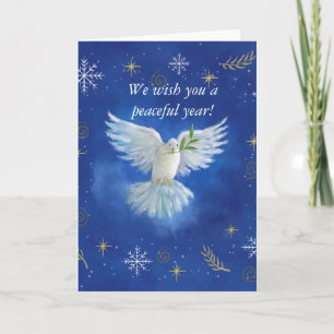 Cartão De Festividades We wish you a peaceful new year
