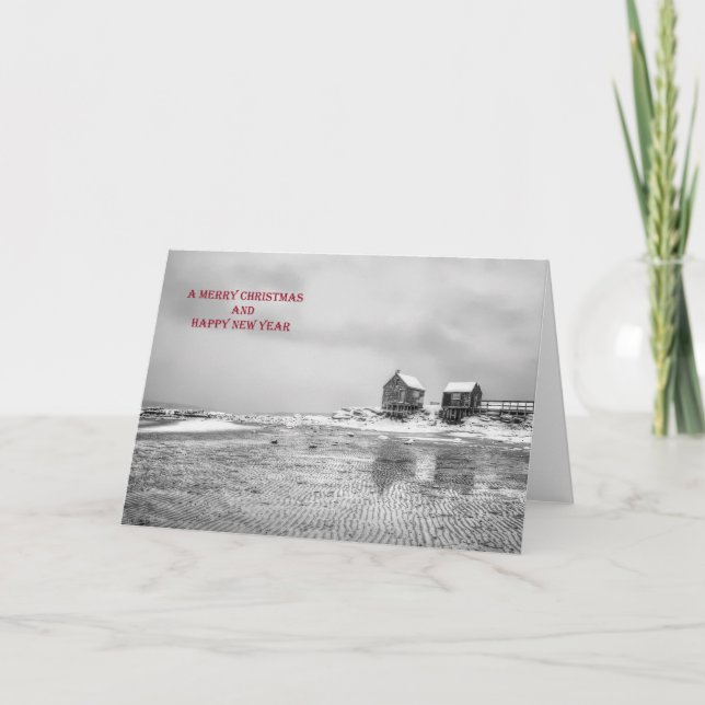Cartão De Festividades Weathering Shacks Christmas Card (Frente)