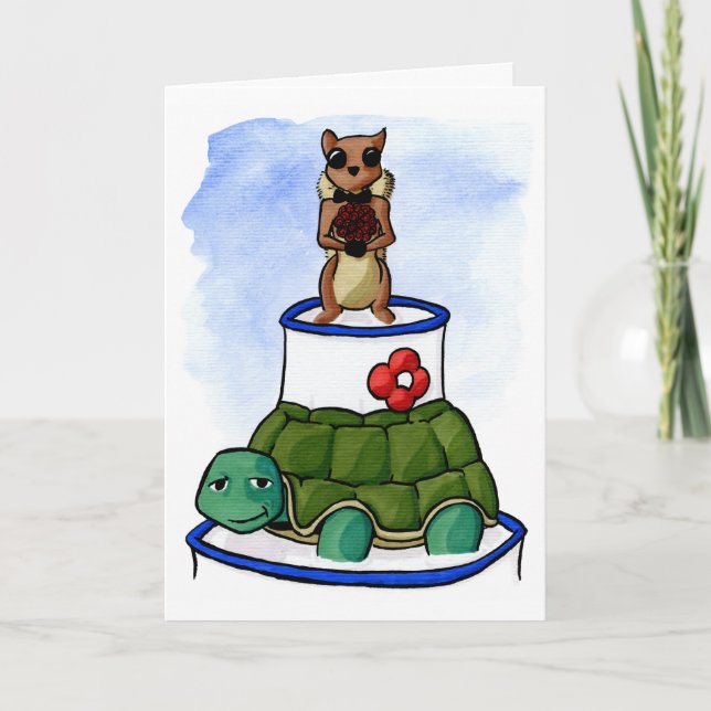 Cartão De Festividades Wed, White, and Blue (Frente)