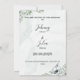 Cartão De Festividades Wedding invitation
