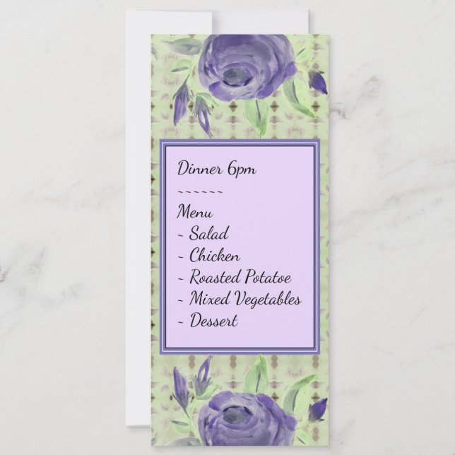 Cartão De Festividades Wedding Table Itinerary (Frente)