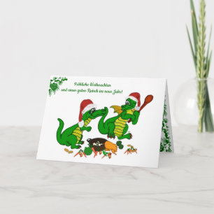 Cartão De Festividades Weihnachts Drachen , auf Deutsch