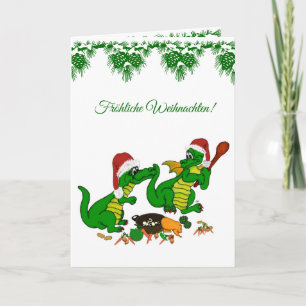Cartão De Festividades Weihnachts Drachen , auf Deutsch