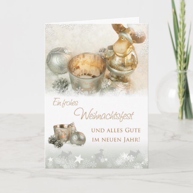 Cartão De Festividades Weihnachtselch (Frente)
