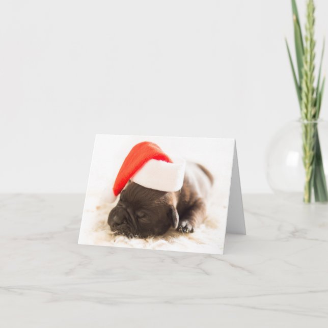 Cartão De Festividades Weihnachtswelpe (Frente)