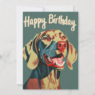 Cartão De Festividades Weimaraner Birthday