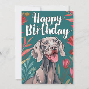 Cartão De Festividades Weimaraner Birthday