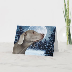 Cartão De Festividades Weimaraner Christmas Card