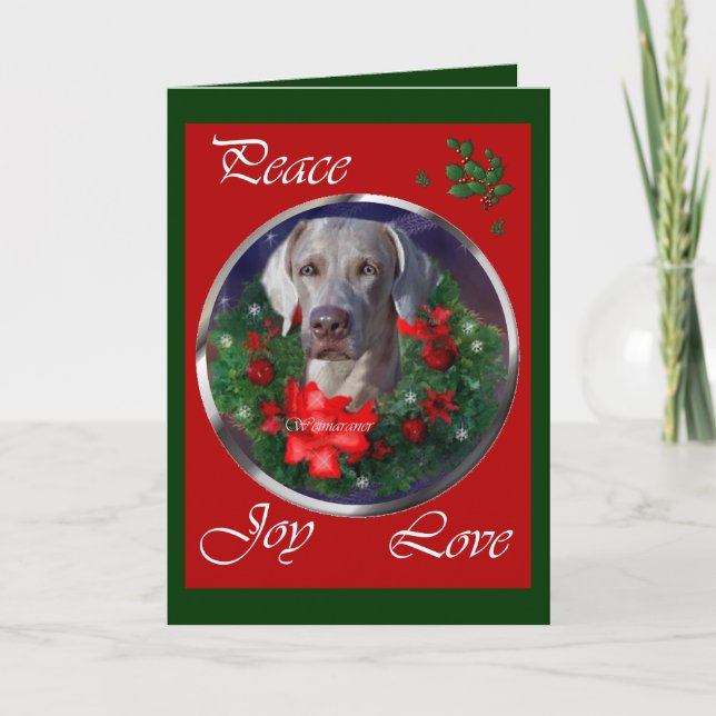 Cartão De Festividades Weimaraner Christmas Gifts (Frente)