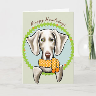 Cartão De Festividades Weimaraner Happy Howlidays