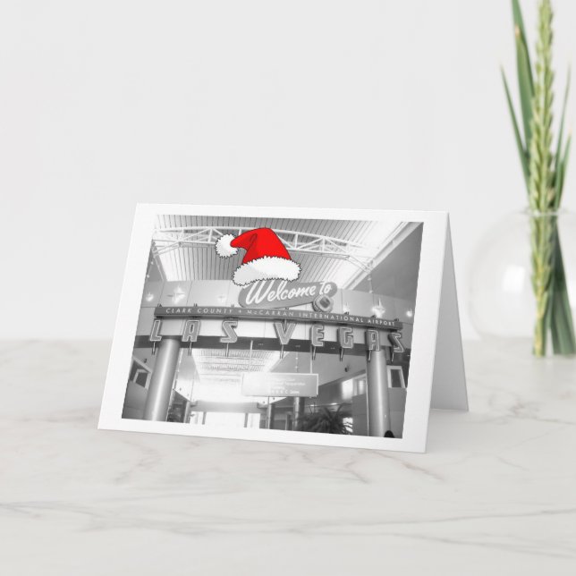 Cartão De Festividades Welcome to Las Vegas Christmas (Frente)