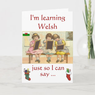 Cartão De Festividades Welsh Birthday Card