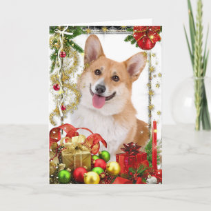 Cartão De Festividades Welsh Corgi Christmas