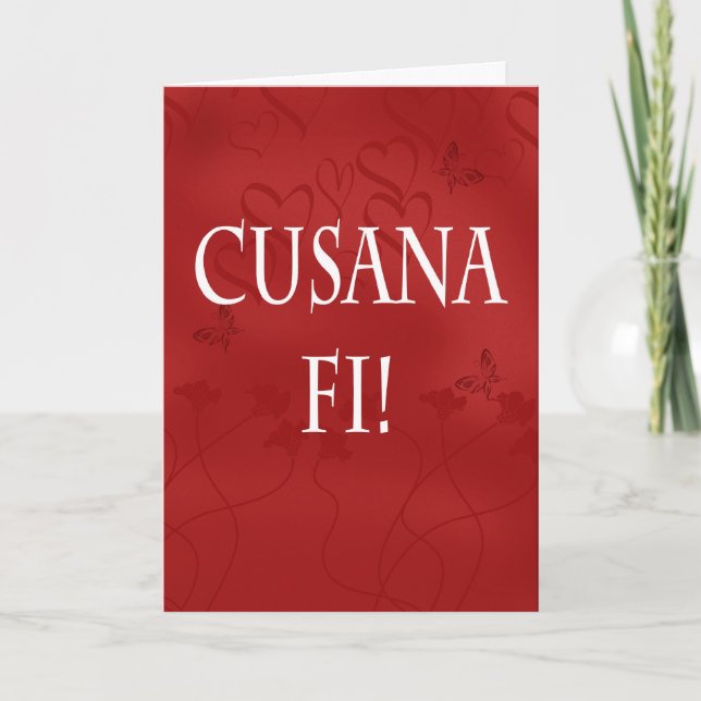 Cartão De Festividades Welsh Language Valentine's Day Card (Frente)