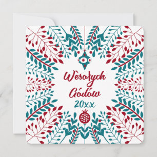 Cartão De Festividades Wèsołych Gódów, Kashubian Kaszubi Feliz Natal