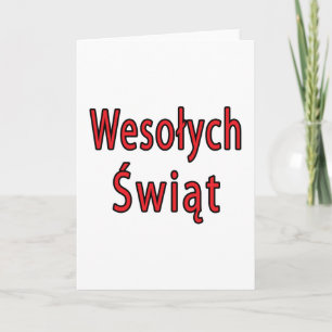 Cartão De Festividades Wesolych Swiat