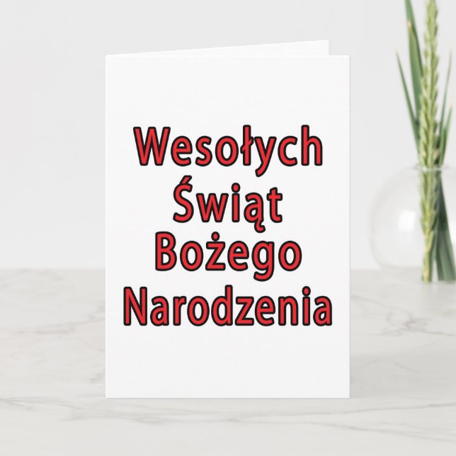 Cartão De Festividades Wesolych Swiat Bozego Narodzenia (Frente)
