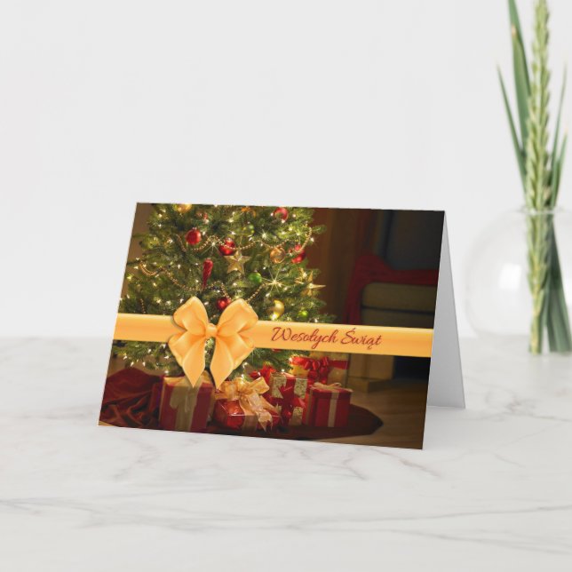 Cartão De Festividades Wesolych Swiat -Merry Christmas Card (Frente)