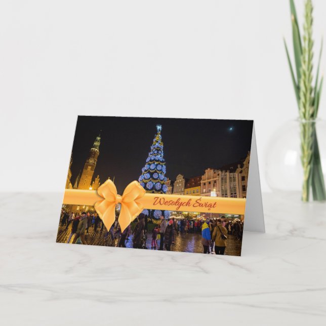 Cartão De Festividades Wesolych Swiat -Merry Christmas Card (Frente)