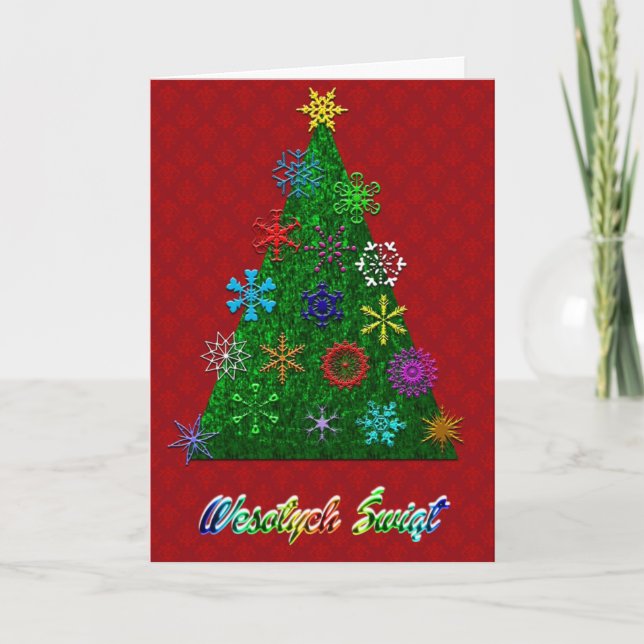 Cartão De Festividades Wesolych Swiat -Merry Christmas Card (Frente)