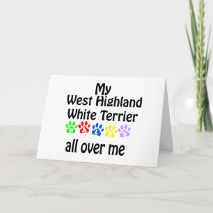 Cartão De Festividades West Highland White Terrier Walks Design