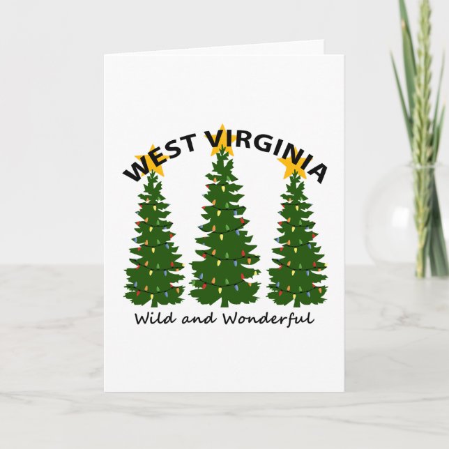 Cartão De Festividades West Virginia Christmas (Frente)