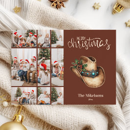 Cartão De Festividades Western Cowboy Hat Christmas 9 Photo
