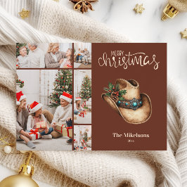 Cartão De Festividades Western Cowboy Hat Natal 5 Foto