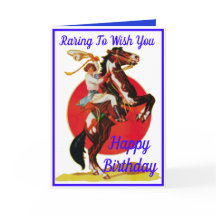Western Cowgirl Horse Happy Birday